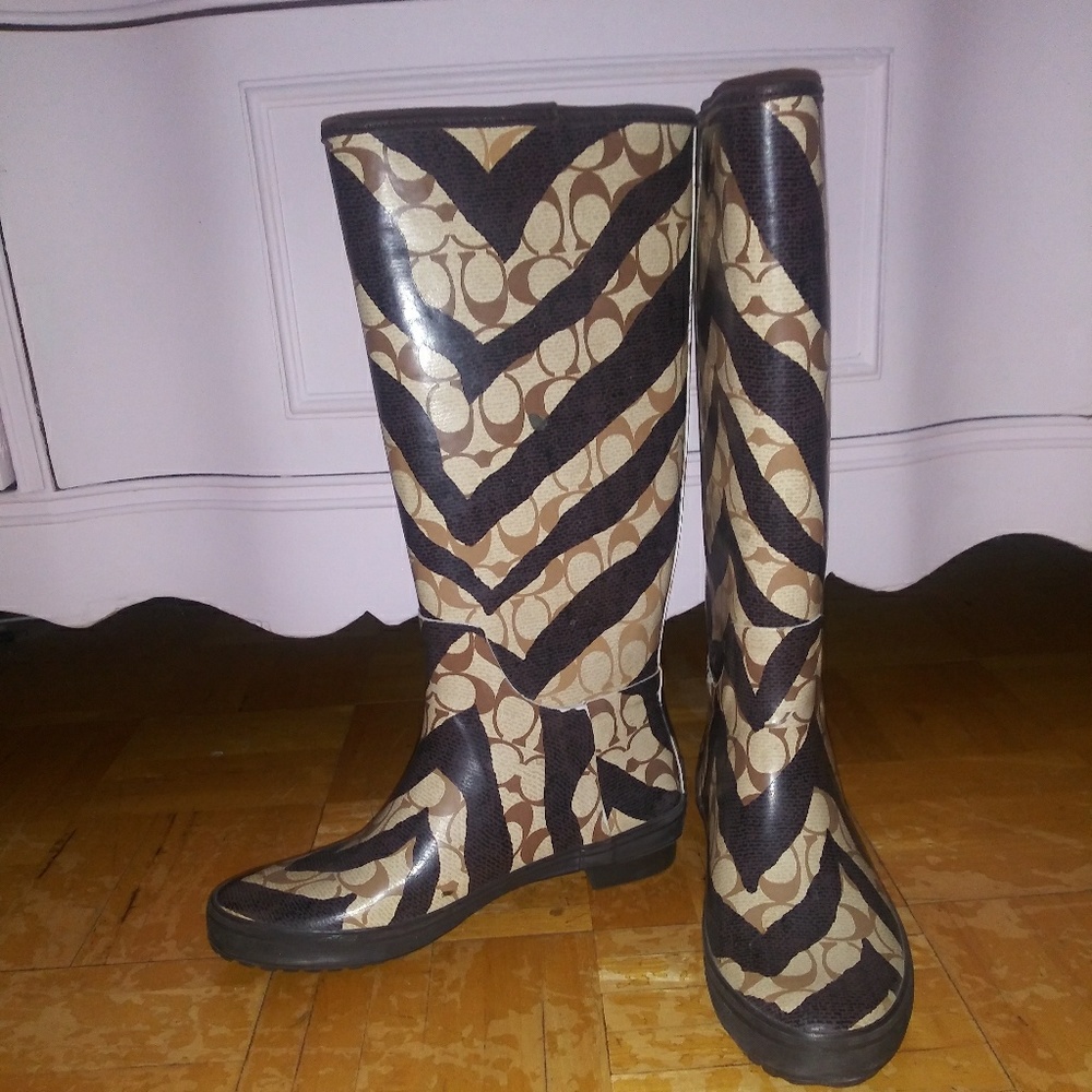 Coach monogram and zebra print overlay